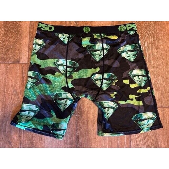 PSD Boxer Brief Mens Size XL Warface Emerald Camo Underwear Green Black New Tags - Picture 4 of 4